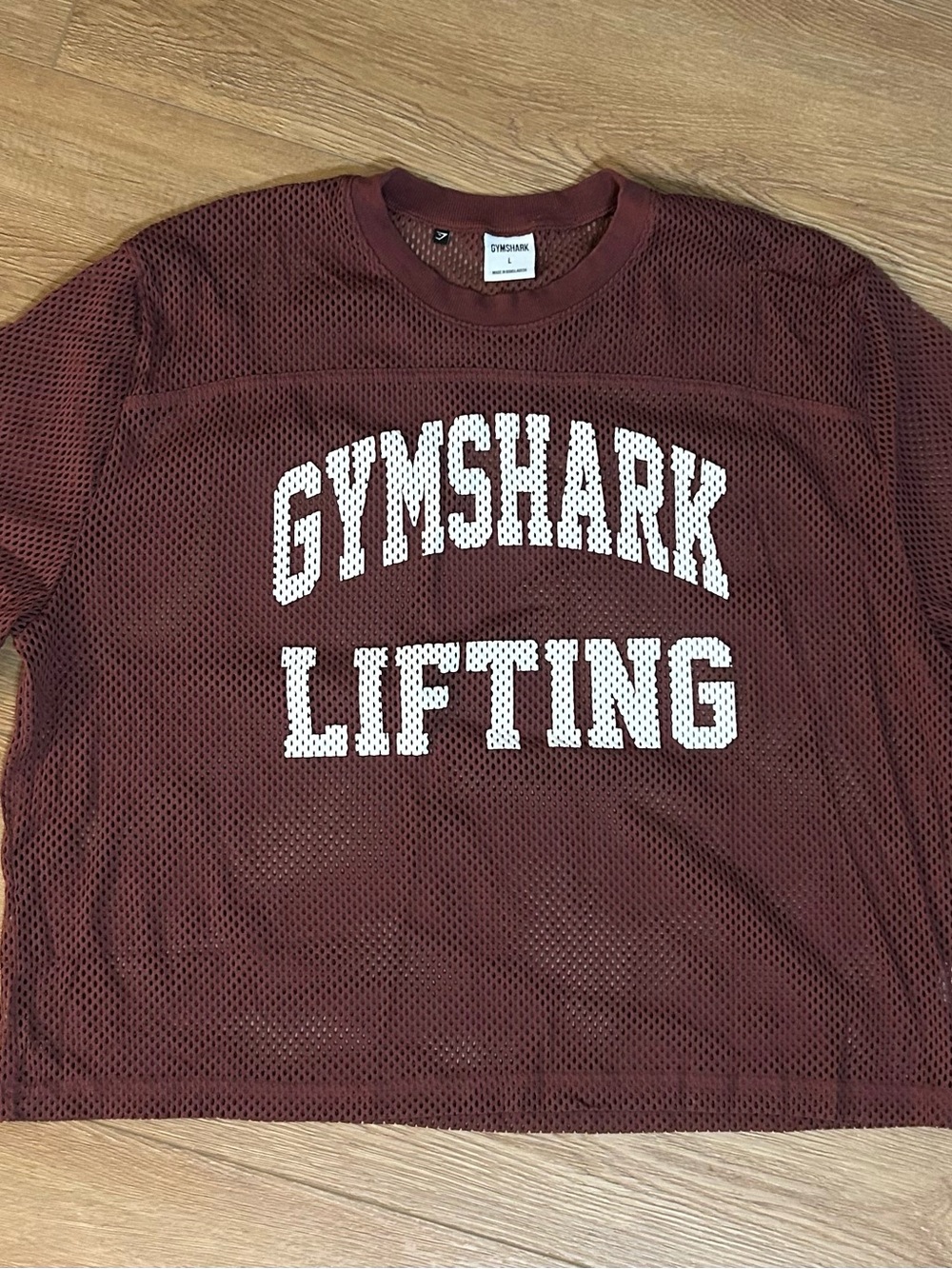 Gymshark Mesh Oversized T-Shirt - Burgundy Brown